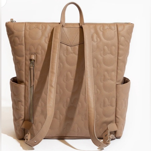 Freshly Picked X Disney Tan Faux Leather Oh My Minnie Mouse Embossed Backpack - Picture 2 of 13